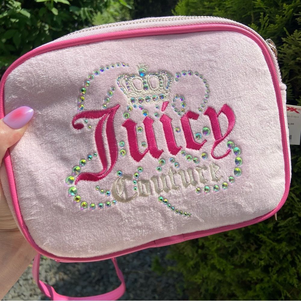 Juicy Couture Bag - Juicy Couture Pink Embellished Crossbody Bag with Crown